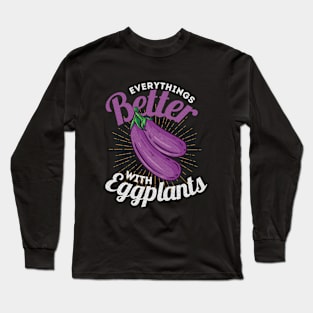 Everything Is Better With Eggplants Vintage Long Sleeve T-Shirt